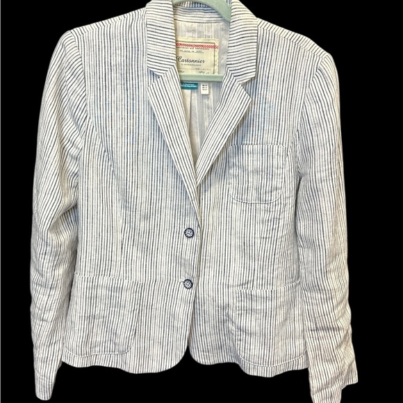Anthropology Cartonier, Blue and White Striped Blazer by anthropology - Picture 2 of 16